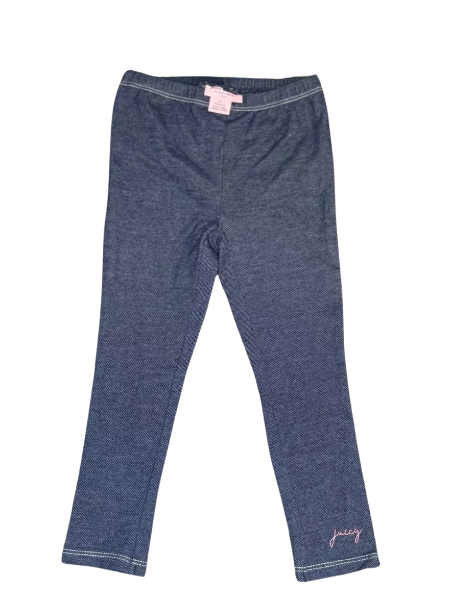 Juicy Couture Girls’ Stretch Jersey Leggings, Full-Length Pants with Classic Logo Trimming
