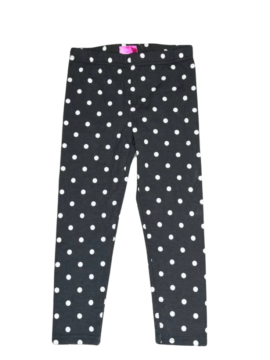 Disney Junior Minnie Girls Leggings black with white dots