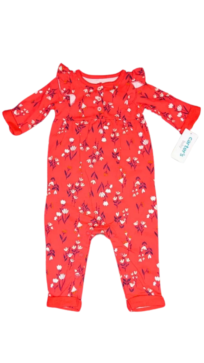 Carter’s Baby Girl Button Solid Romper Bodysuit One Piece Jumpsuit Outfits Clothes
