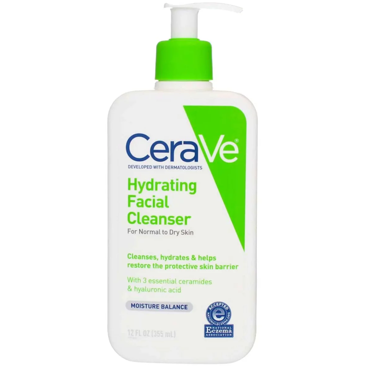 CeraVe Hydrating Facial Cleanser | Moisturizing Non-Foaming Face Wash with Hyaluronic Acid, Ceramides and Glycerin | Fragrance Free Paraben Free | 16 Fluid Ounce