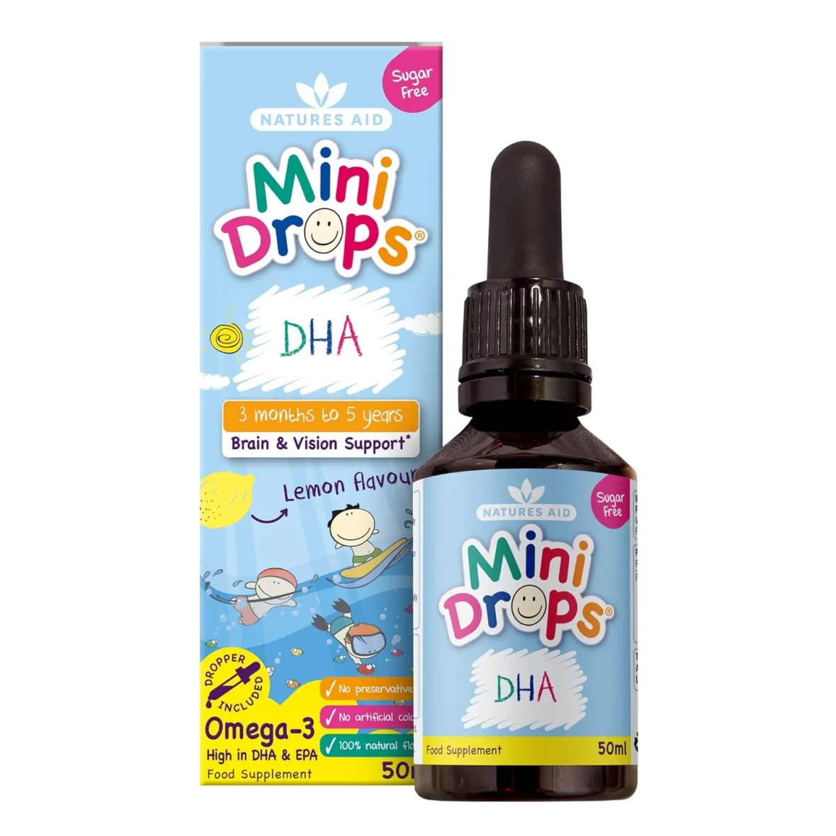 NATURES AID Childrens Dha Drops, 50 ML