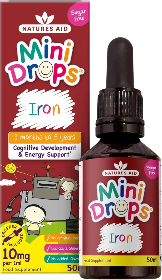 Iron Mini Drops for Infants and Children, Cognitive Development, Sugar Free, 50 ml